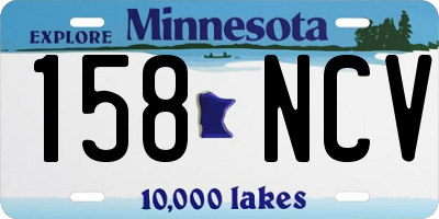 MN license plate 158NCV