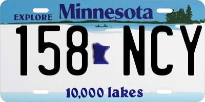 MN license plate 158NCY