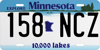 MN license plate 158NCZ