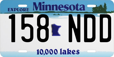 MN license plate 158NDD