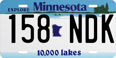 MN license plate 158NDK