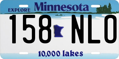 MN license plate 158NLO