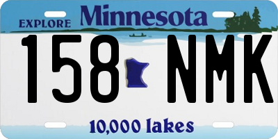 MN license plate 158NMK