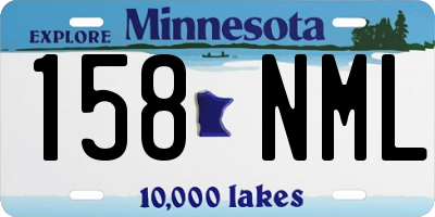 MN license plate 158NML