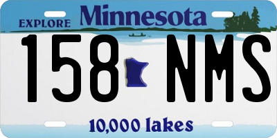 MN license plate 158NMS