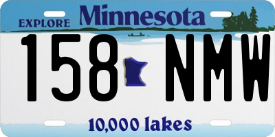 MN license plate 158NMW