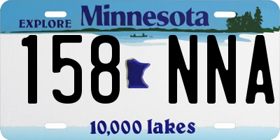 MN license plate 158NNA