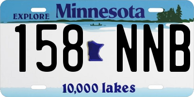 MN license plate 158NNB
