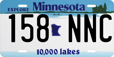 MN license plate 158NNC