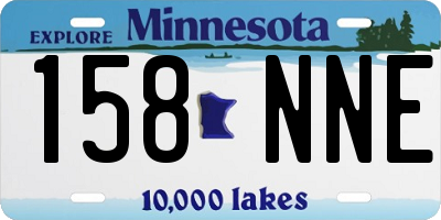 MN license plate 158NNE