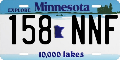 MN license plate 158NNF