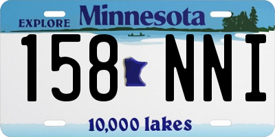 MN license plate 158NNI