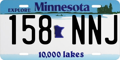 MN license plate 158NNJ
