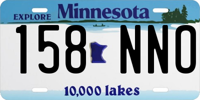 MN license plate 158NNO