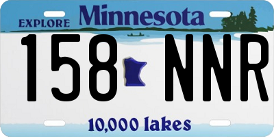 MN license plate 158NNR