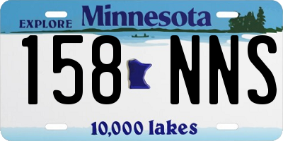 MN license plate 158NNS