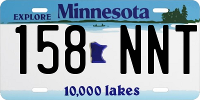 MN license plate 158NNT