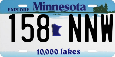 MN license plate 158NNW
