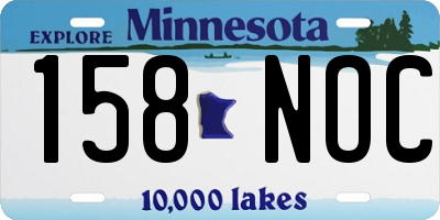 MN license plate 158NOC