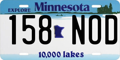 MN license plate 158NOD