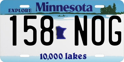 MN license plate 158NOG