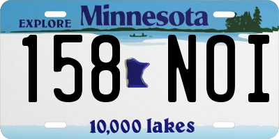 MN license plate 158NOI