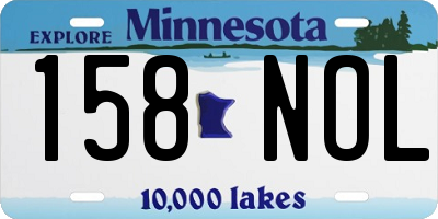 MN license plate 158NOL