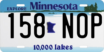 MN license plate 158NOP