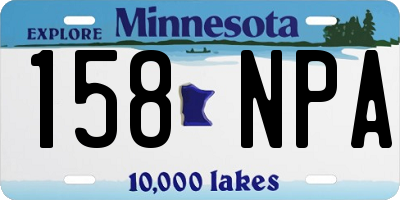 MN license plate 158NPA