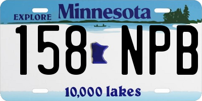 MN license plate 158NPB