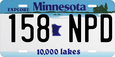 MN license plate 158NPD