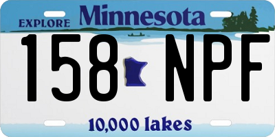 MN license plate 158NPF