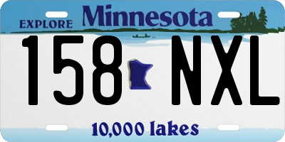 MN license plate 158NXL