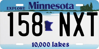 MN license plate 158NXT