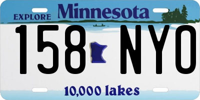 MN license plate 158NYO