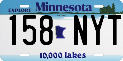 MN license plate 158NYT