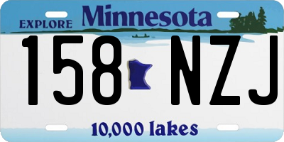 MN license plate 158NZJ