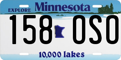 MN license plate 158OSO