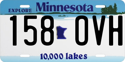 MN license plate 158OVH