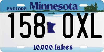 MN license plate 158OXL