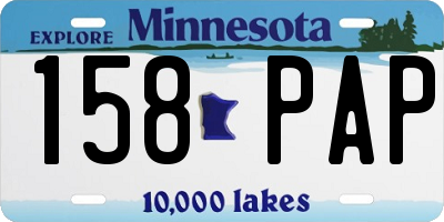 MN license plate 158PAP
