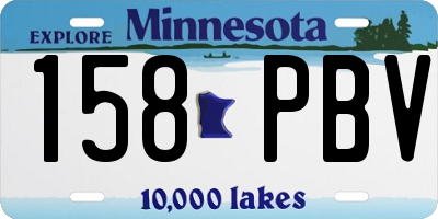 MN license plate 158PBV