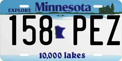 MN license plate 158PEZ