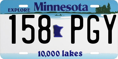 MN license plate 158PGY