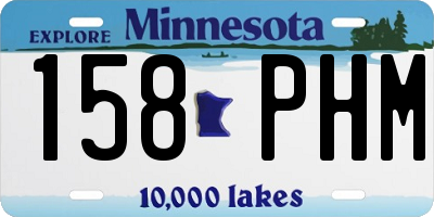 MN license plate 158PHM