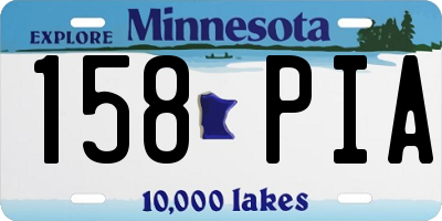MN license plate 158PIA