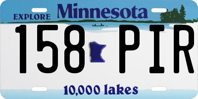 MN license plate 158PIR