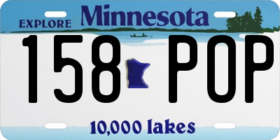 MN license plate 158POP