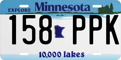 MN license plate 158PPK