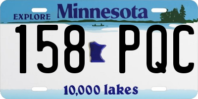 MN license plate 158PQC